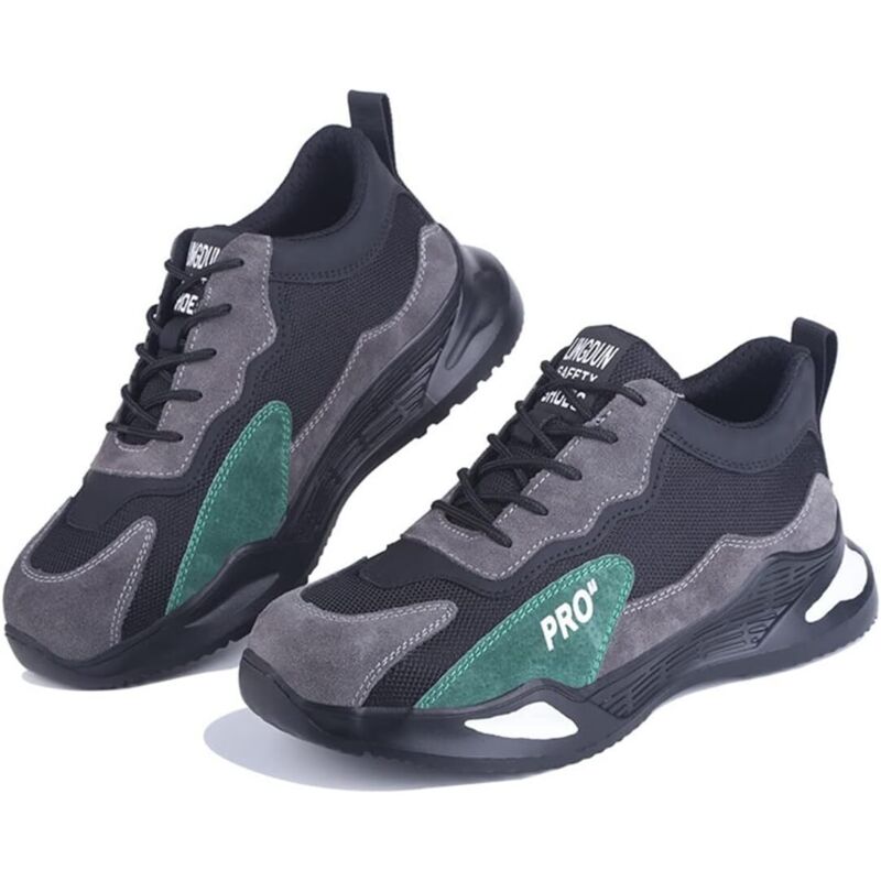 Ugreat - Herren-Sicherheitszehen-Arbeitsschuhe, rutschfeste Zehenkappe aus Legierung, leicht und atmungsaktiv -41