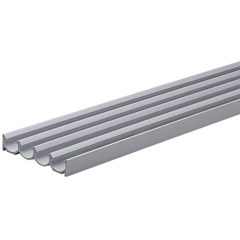 Hettich - DVD-Halter zum Ankleben, horizontale Fixierung, Länge 1050 mm, Aluminium o