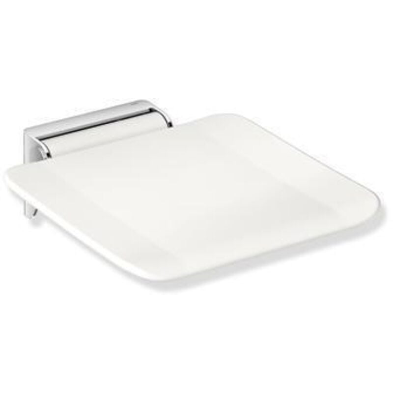 Banyo - Hewi System 900 Klappsitz 900.51.2004098 Sitzfläche signalweiß, Wandkonsole Edelstahl verchromt