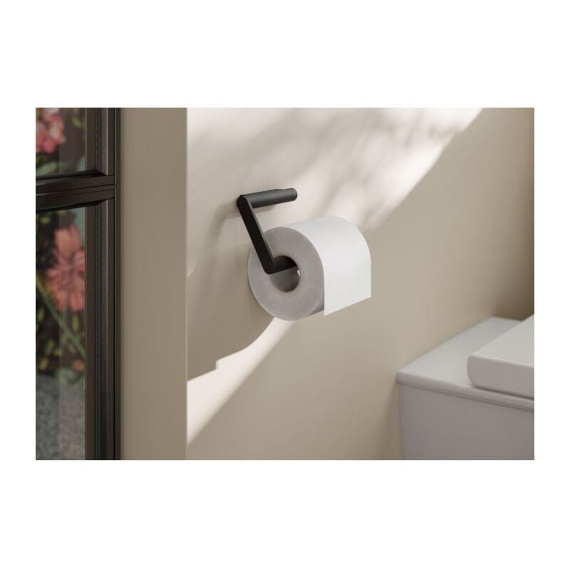 System 900 WC-Papierhalter 900.21.00060DC Edelstahl, pulverbeschichtet, schwarz tiefmatt - Hewi