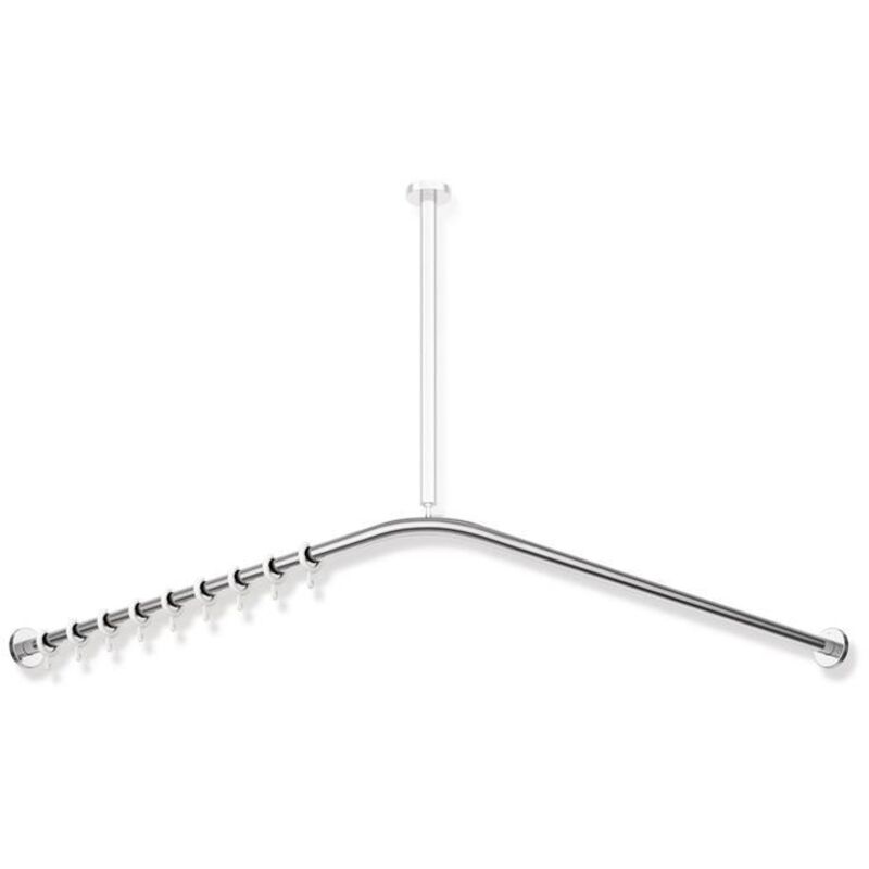 Duschvorhangstange Hewi Sytem 900, 1487 x 1487 mm, chrom - 900.34.10440