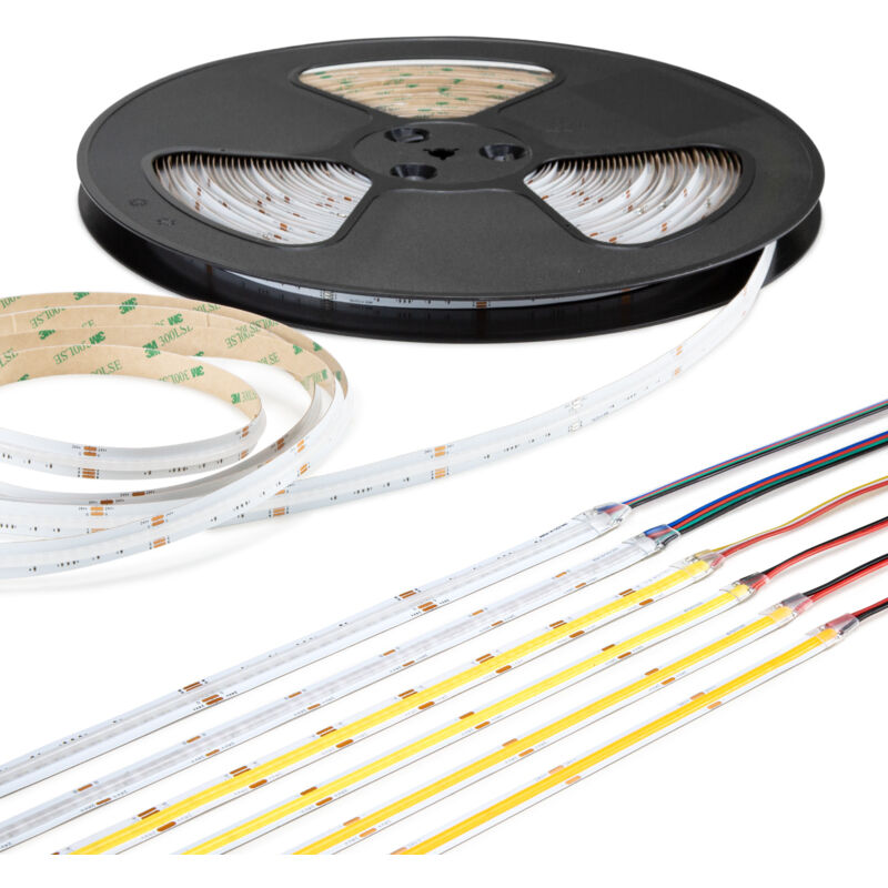Hexim - cob led Strip selbstklebend 1-15 Meter led Streifen IP20/65 3000K-6000K cct rgb: rgb - 16 Millionen Farbkombinationen, 0.5 Meter