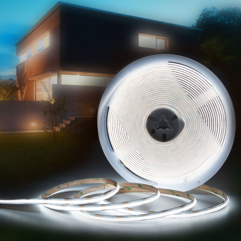 Cob led Strip selbstklebend 1-15 Meter led Streifen IP20/65 3000K-6000K cct rgb: k - Kaltweiß - 6000k, 13.5 Meter - Hexim