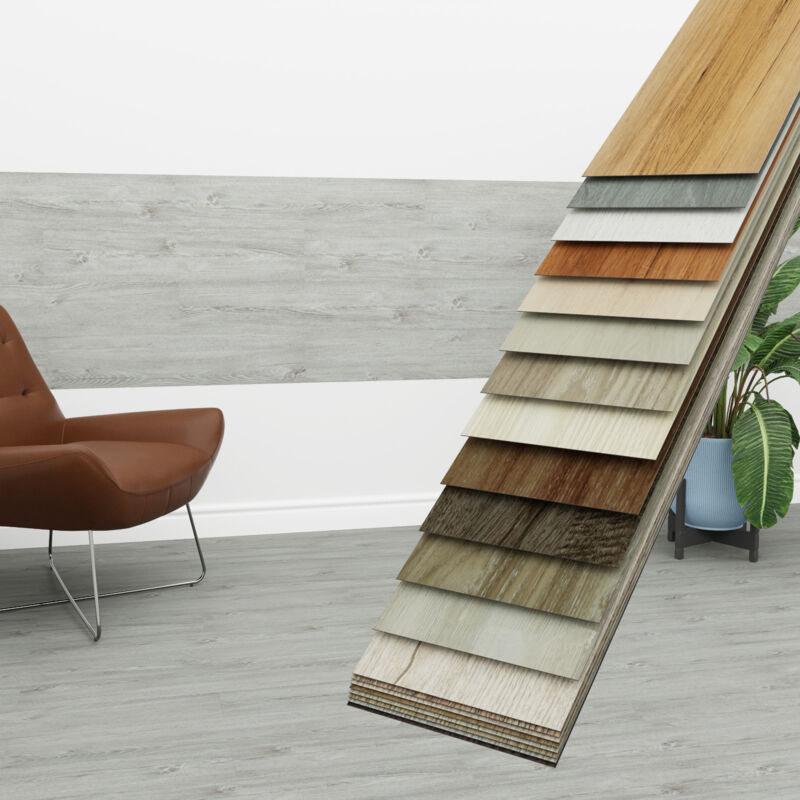 Hexim - Vinyldielen 0,97m² selbstklebend pvc Wandverkleidung Bodenbelag Holzoptik 91x15cm Paneele: 7 Dielen / 0.97 m², 3402-9 Frosted Oak