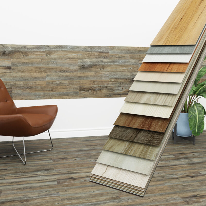 Hexim - Vinyldielen 0,97m² selbstklebend pvc Wandverkleidung Bodenbelag Holzoptik 91x15cm Paneele: 7 Dielen / 0.97 m², 3401-13 Charcoal Ash