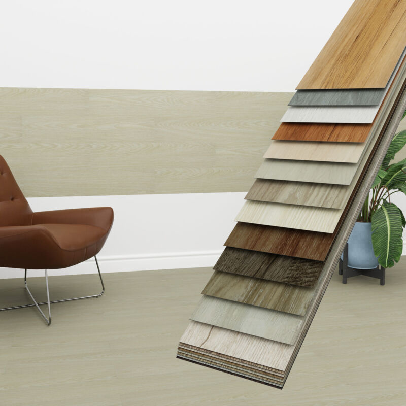 Hexim - Vinyldielen 0,97m² selbstklebend pvc Wandverkleidung Bodenbelag Holzoptik 91x15cm Paneele: 7 Dielen / 0.97 m², 1801-18 Light Sandwood