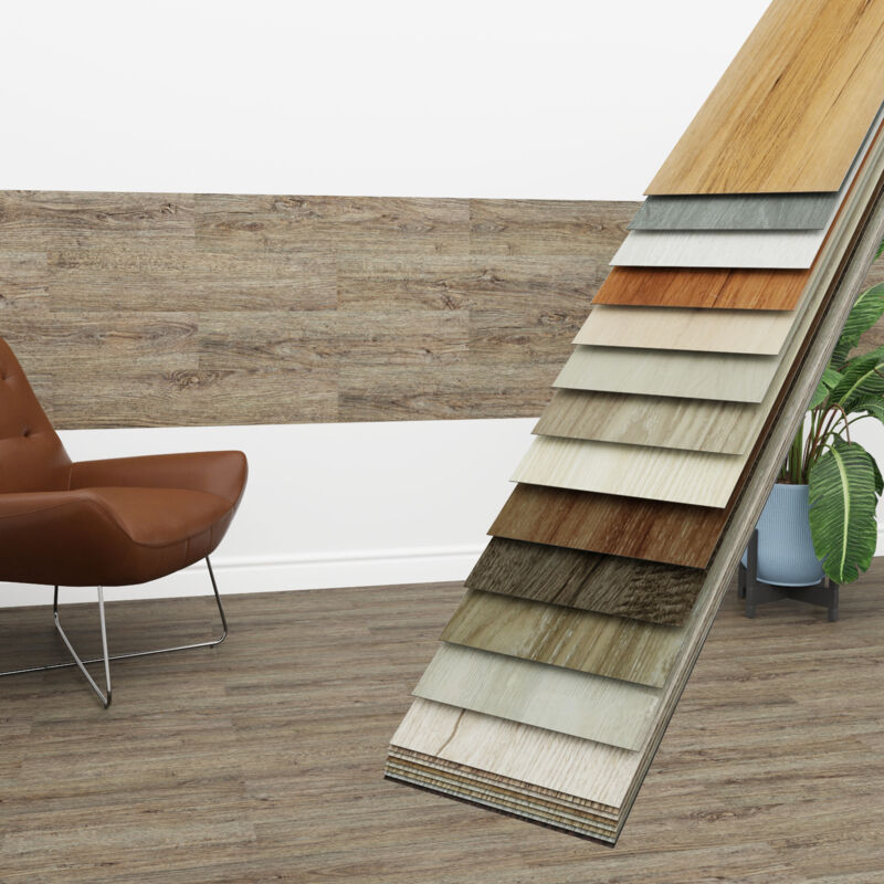 Hexim - Vinyldielen 0,97m² selbstklebend pvc Wandverkleidung Bodenbelag Holzoptik 91x15cm Paneele: 7 Dielen / 0.97 m², 1805-8 Weathered Oak