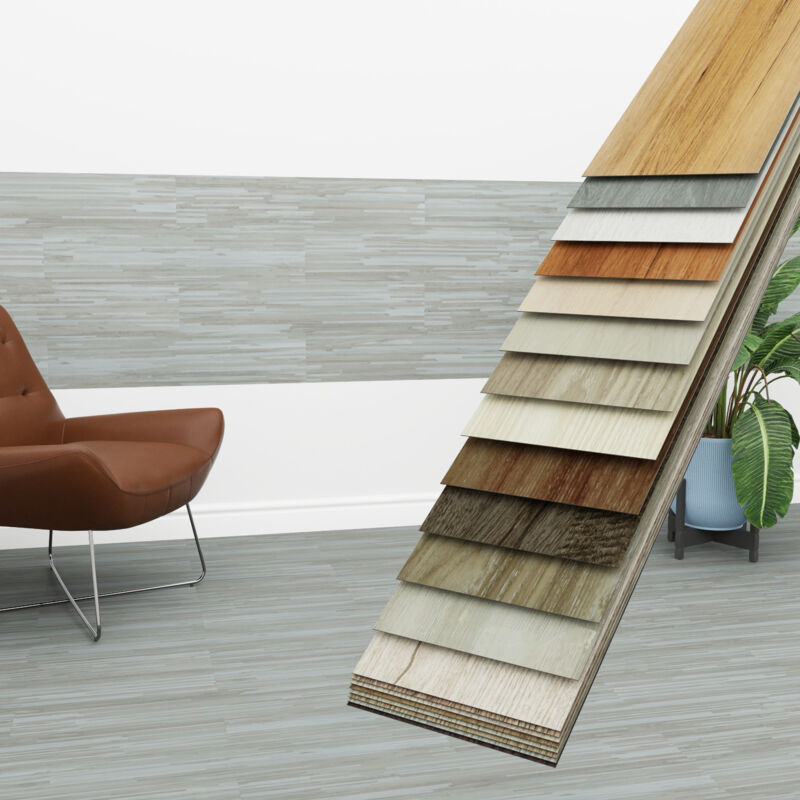 Hexim - Vinyldielen 0,97m² selbstklebend pvc Wandverkleidung Bodenbelag Holzoptik 91x15cm Paneele: 7 Dielen / 0.97 m², 6301-3 Frosted Maple