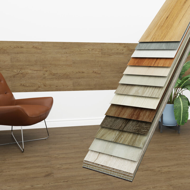 Hexim - Vinyldielen 0,97m² selbstklebend pvc Wandverkleidung Bodenbelag Holzoptik 91x15cm Paneele: 7 Dielen / 0.97 m², 1804-20 Rustic Pine