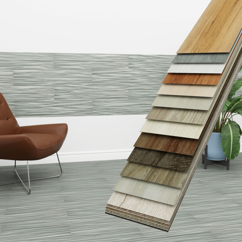 Hexim - Vinyldielen 0,97m² selbstklebend pvc Wandverkleidung Bodenbelag Holzoptik 91x15cm Paneele: 7 Dielen / 0.97 m², 9101-3 Steel Greywood