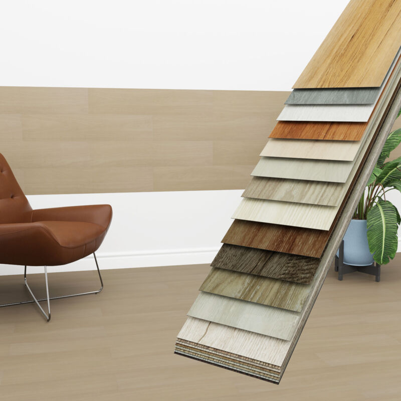 Hexim - Vinyldielen 0,97m² selbstklebend pvc Wandverkleidung Bodenbelag Holzoptik 91x15cm Paneele: 7 Dielen / 0.97 m², 4101-17 Sand Beige