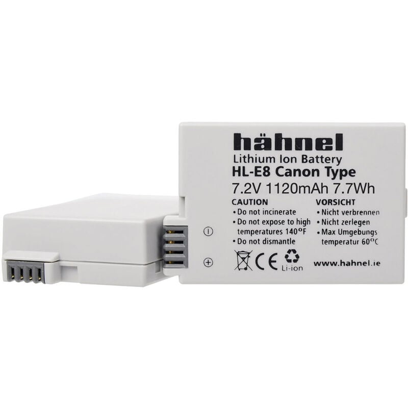 Hähnel Fototechnik HL-E8 Kamera-Akku ersetzt Original-Akku (Kamera) LP-E8 7.2 V 1120 mAh