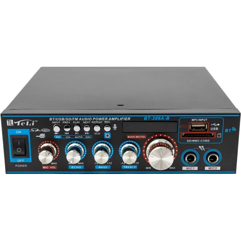 HiFi Verstärker Mini Verstärker Stereo Verstärker Digital Endverstärker HiFi Stereo Mini Audio Receiver 12V/ 220V 400W 2 Kanäle Audio Verstärker