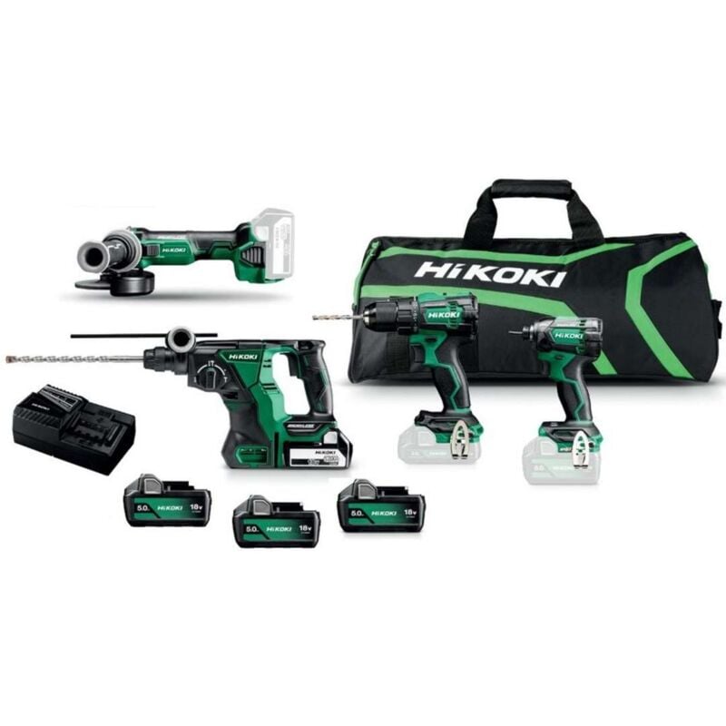 Werkzeug - Akku-Werkzeug-Set, 9-teilig, mit Akkus und Ladegerät KC18DEWHZ - Hikoki