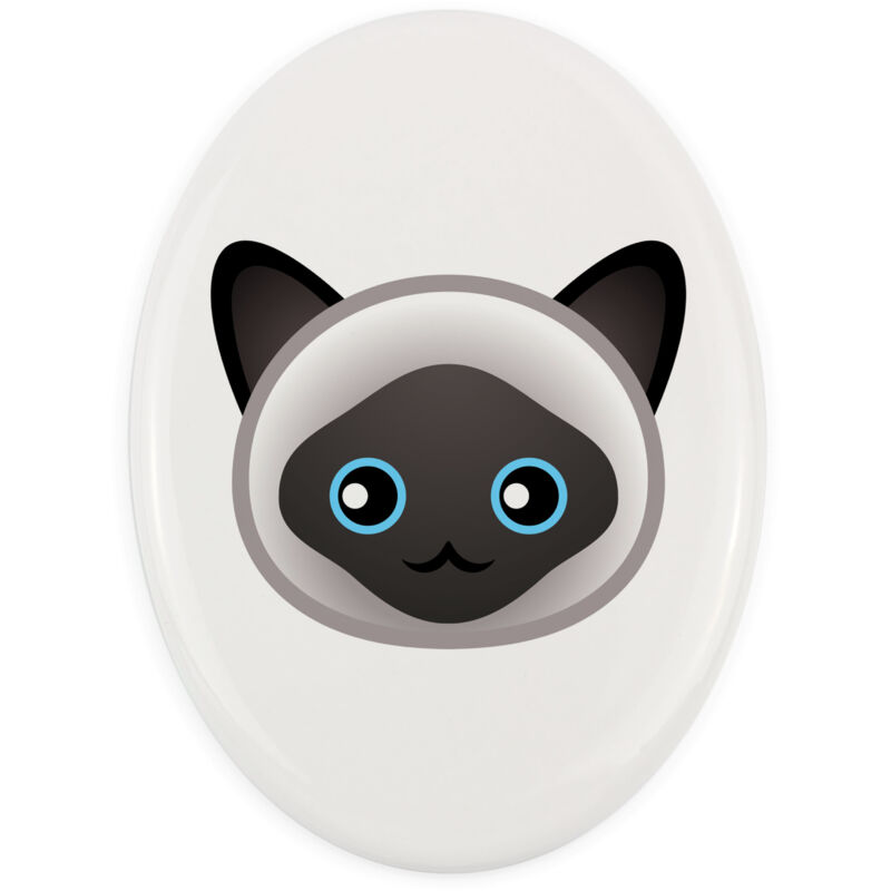 Himalaya - Grabsteinfliese aus Keramik mit Grafik und Inschrift von Art-Dog