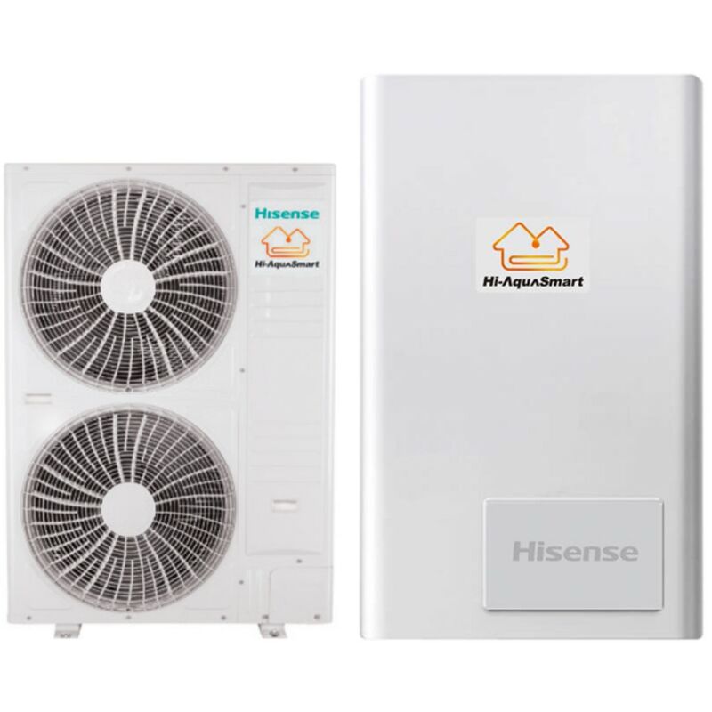 Hisense - Hi-AquaSmart AHM-160UXCSAPA3 + AHW-140UCSEP R-410 Luft-Wasser-Split-Wärmepumpe mit Steuerung im Lieferumfang