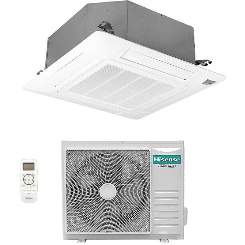 Inverter-Kassetten-Klimagerät turbo 24000 Btu ACT71UR4RJC8 + AUW71U4RK8 R-32 Wi-Fi Optional Klasse a++/a+ mit Fernbedienung und Panel im Lieferumfang