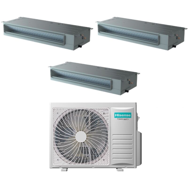 Trial Split-Klimagerät 9+9+12 mit 3AMW72U4RFA R-32 9000+9000+12000 mit Fernbedienung und Kabel - Hisense