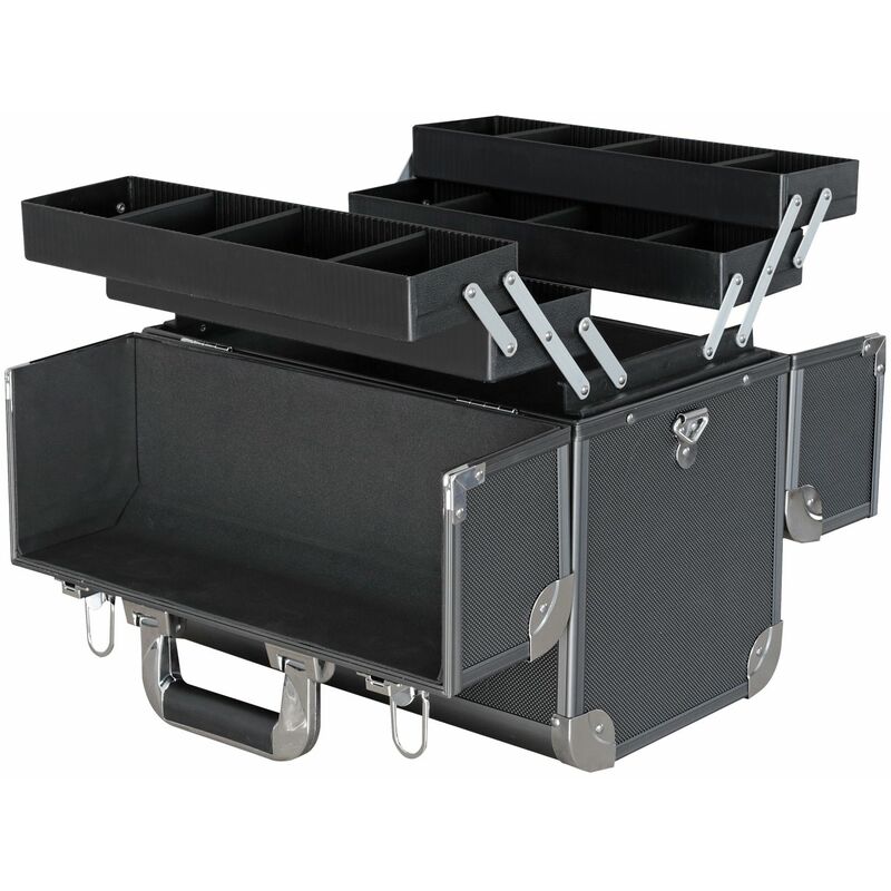 14902-02 Werkzeugkoffer, Alu Angelkoffer, Kosmetikkoffer, Universalkoffer, 36,5 x 35 x 22 cm - HMF
