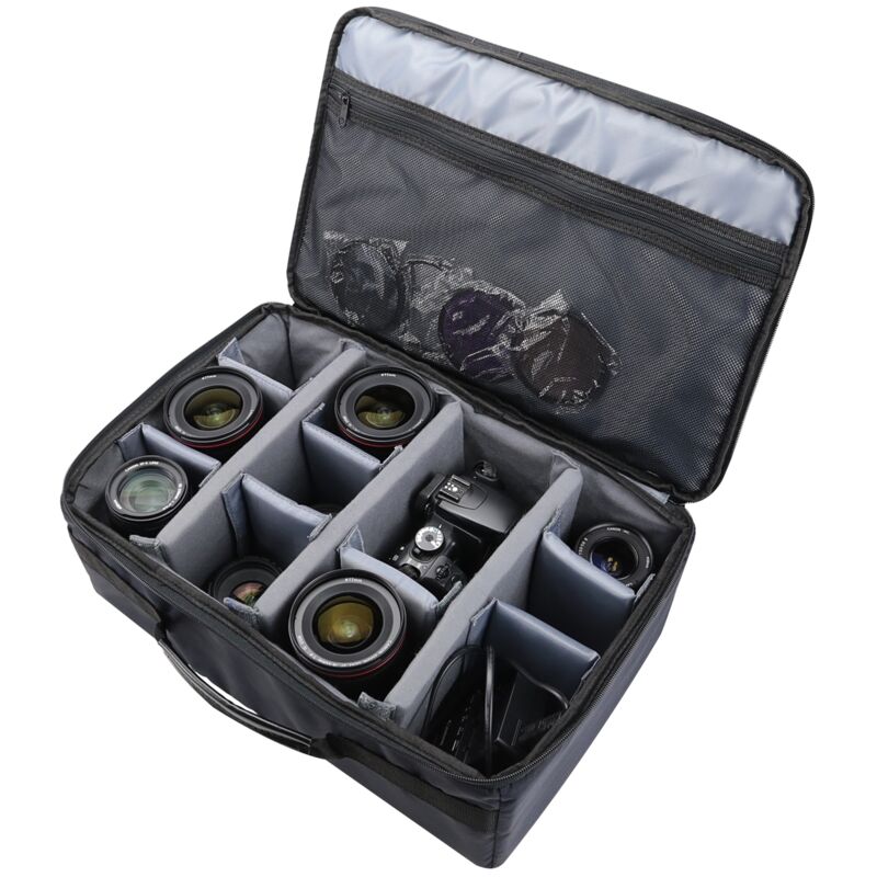 HMF 18442-02 Spiegelreflex Kameratasche, individuelle Trennwände, 44 x 28 x 18 cm