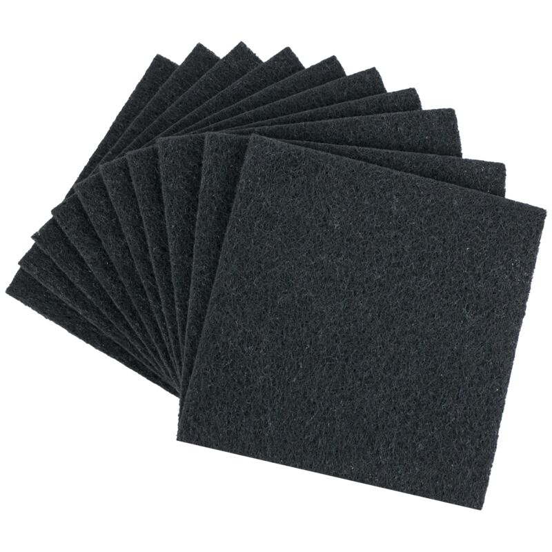 HMF - 3789 Aktivkohlefilter für Komposteimer und Katzenklo, 10er Set, Schwarz, 125 mm