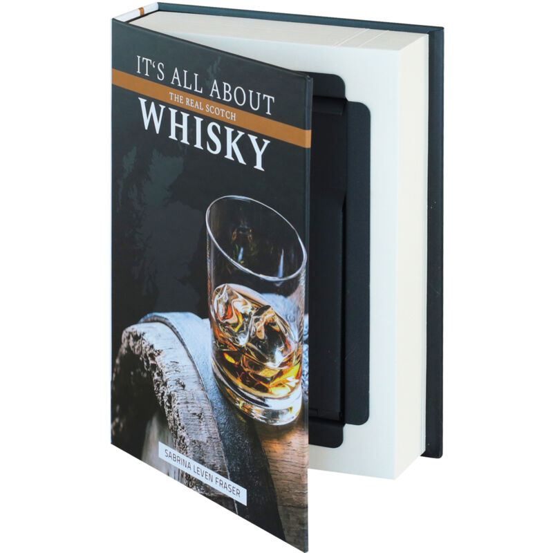 HMF - 80701 Buchsafe, getarnte Geldkassette mit echten Papierseiten, Whisky, 18,7 x 13 x 4,2 cm