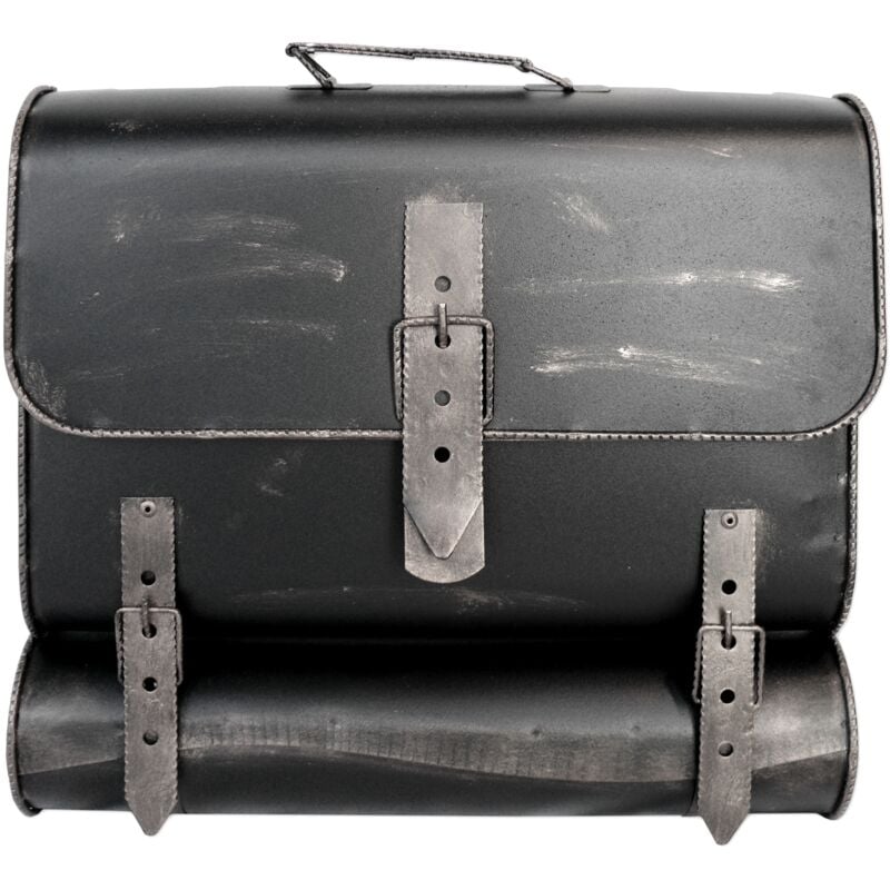 HMF Briefkasten Antik SCHULRANZEN 122, 36 x 41 x 8,5 cm Silber