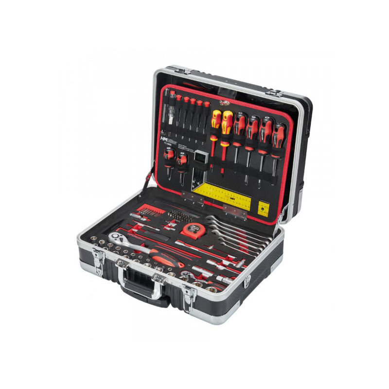 HM Müllner Werkzeugkoffer bestückt 147-tlg. TC18RS Trolley-System absperrbar