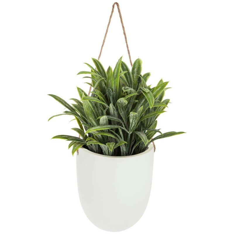 Atmosphera - Künstliche Pflanze zum Aufhängen Keramiktopf H20cm - Model 3