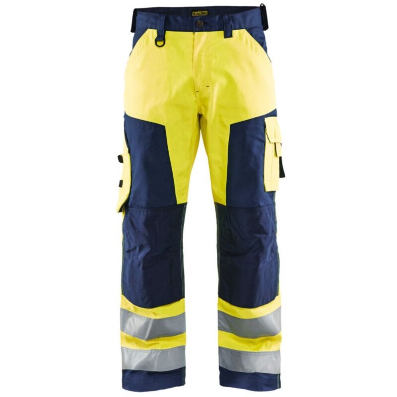 Blakläder Warnschutz-Bundhose, gelb / marineblau, Konfektionsgröße 50