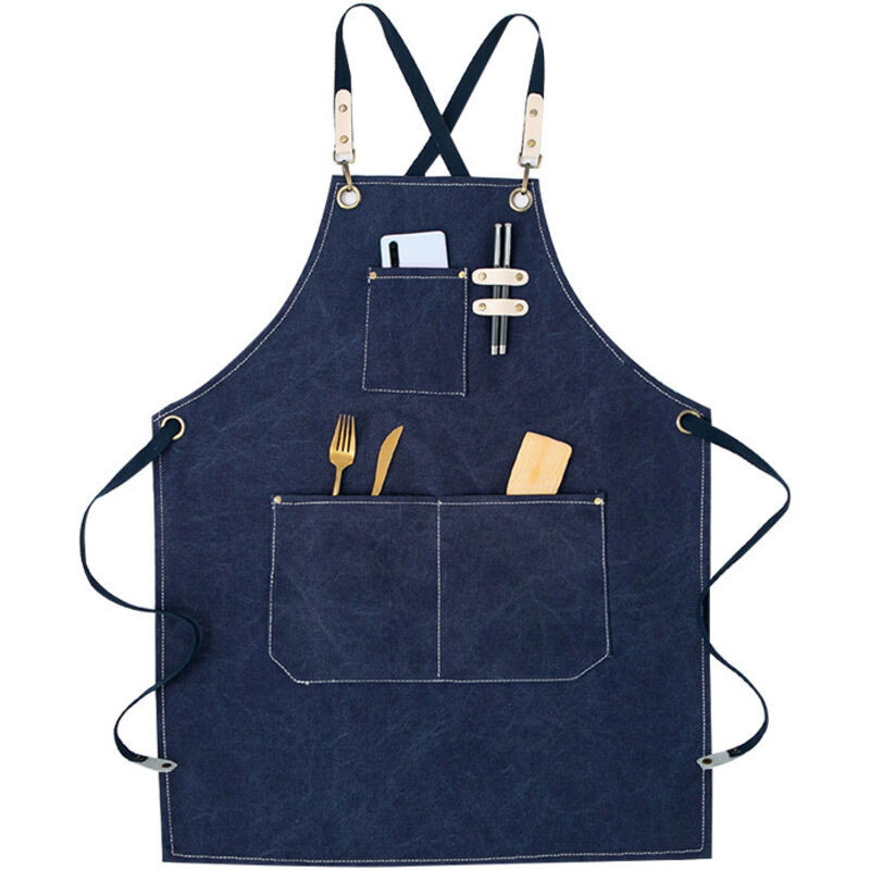 Hochwertige Cowboy-Schürze mit Taschen für Friseure, wasserdichte, gewachste Canvas-Multifunktions-Arbeitsschürze, Maler, Gärtner, Friseur für Frauen
