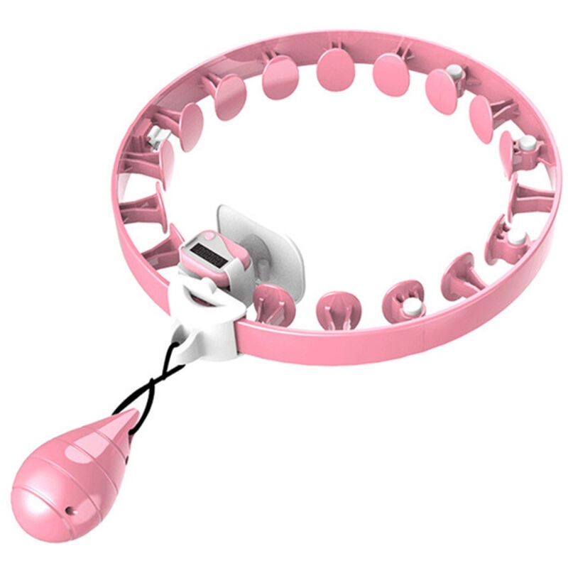 Hochwertiger Silikon Hula Hoop mit Zähler für Erwachsene, Knöpfen, Tasche und Fitnessband zum Abnehmen.