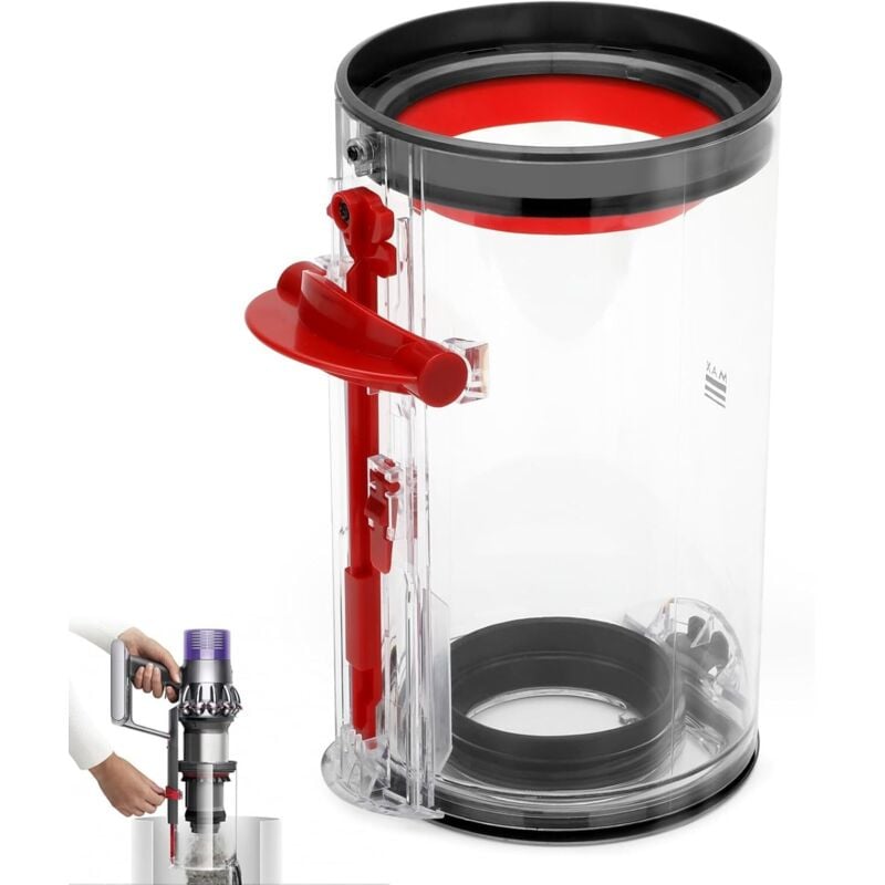 Hochwertiger transparenter Staubbehälter für Dyson V11 V15 SV14 SV15 SV22 Staubsauger, für Dyson V11 V15 SV14 SV15 SV22 Staubsaugerzubehör,