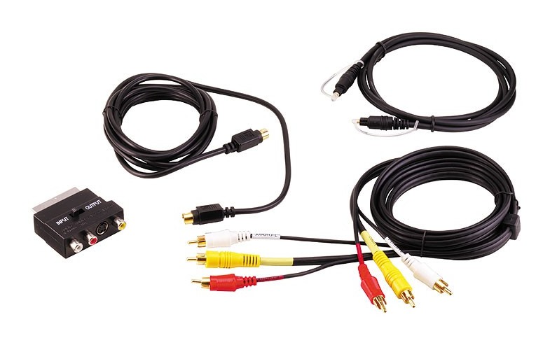 ETT - Vielseitiges Video-Kabelset DVD-Kit Cinch s-vhs Kabel Stecker Toslink Adapter