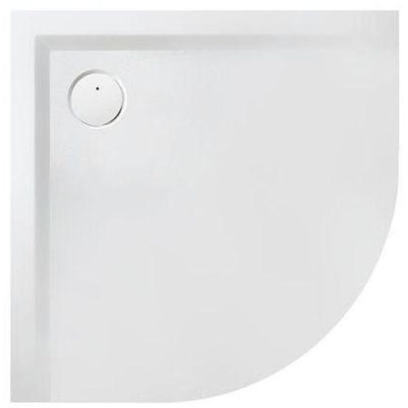 Viertelkreis-Duschwanne Muna mit Antirutsch 900 x 900 x 30 mm weiß