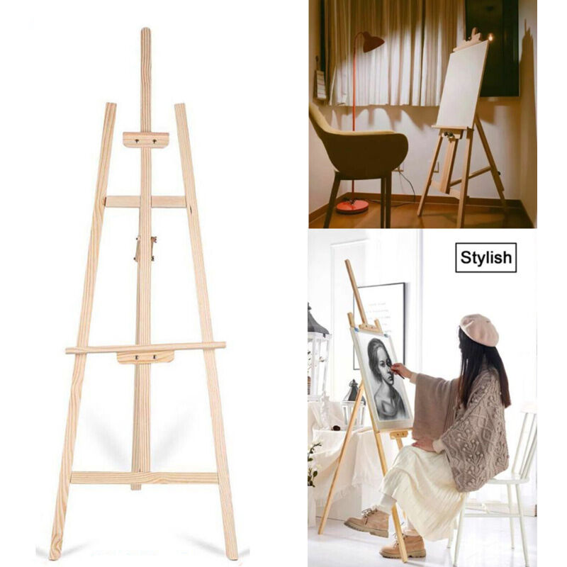 Holz Stativ Studio Leinwand Staffelei tragbar verstellbar Kunst Malerei Ständer 150CM