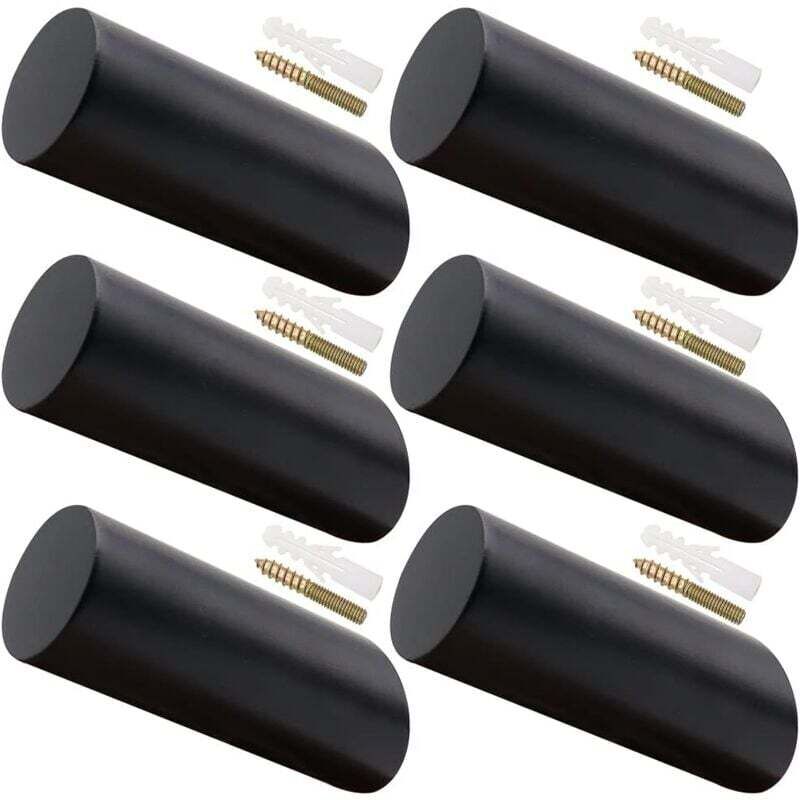 Odipie - Holzhaken, Kleiderhaken aus Holz, Wandhaken aus Holz, Kleiderhaken, schwarzer Wandhaken zum Aufhängen von Mänteln, Hüten, Jacken, Taschen (6