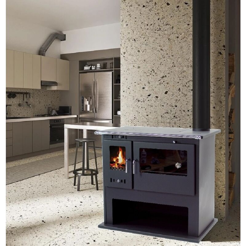 Apex - Holzherd 10.5kW Küchenofen mit Herdplatte Backfach Heizofen Holzofen eek a 56309