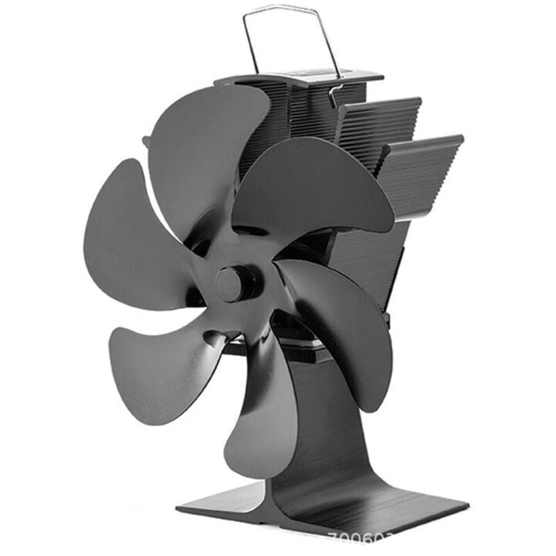 Holzofenventilator, 6 Flügel, Kaminlüfter, Heizlüfter, leiser Ventilator mit Überhitzungsschutz für Holzofen, Gaskamin, Pelletofen FLITI