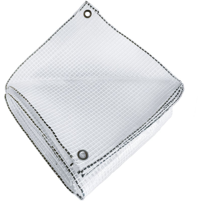 Holzplane 4x6m - TECPLAST - TR170BO - Transparente armierte Plane - Hohe Qualität - Wasserdichter Schutz für Brennholz