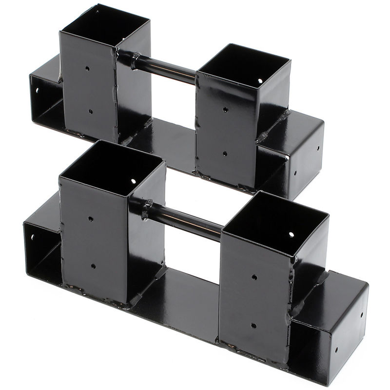 Holzstapelhilfe für Kaminholz im 2er Set, 335 x 85 x 130 mm, Brennholz Stapelhilfe Gestell für Feuerholz und Brennholz, Holzhalter - Wiltec