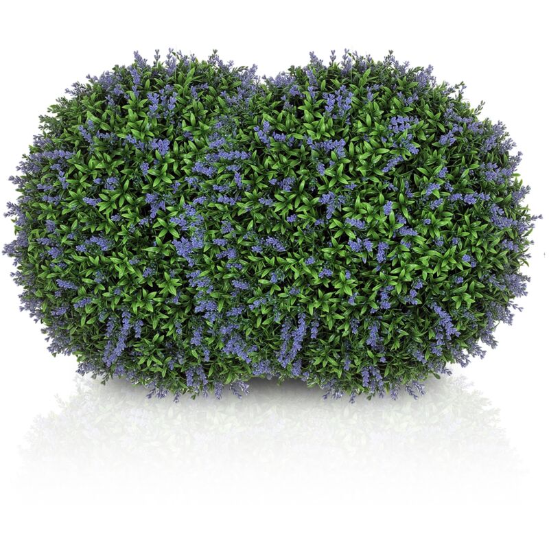 2er-Set Künstlicher Lavendel, 42 cm Zimmerpflanze, Kunstpflanze in Kugelform, große Dekorative Kunstblumen für Zuhause, Büro, Flur, Garten,