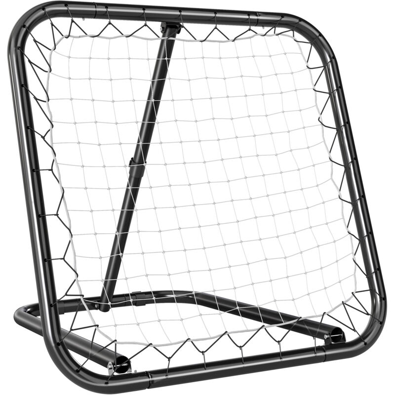 Rebounder für Fußball, 78 x 84 cm Prellwand mit Heringen, verstellbar in 5 Stufen, tragbar, Kickback Tor, Fußballtor für Jugendliche, Fußball