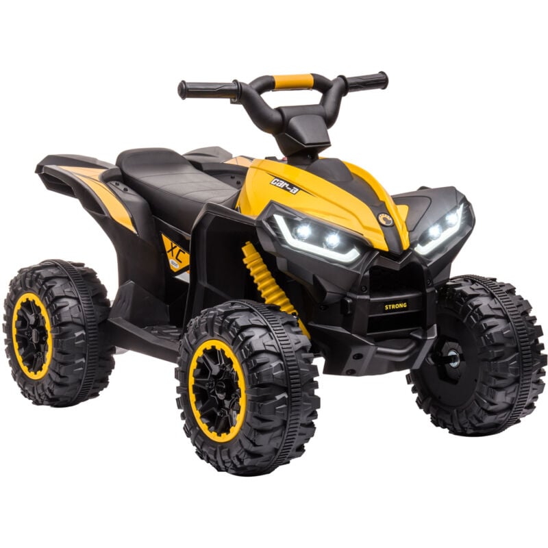 Homcom - Kinder Quad Elektro 12V Kinderquad mit Vorwärts-, Rückwärtsfunktion, Musik, USB-Anschluss, Hupe, LED-Scheinwerfer 3-6km/h Elektro-Quad für