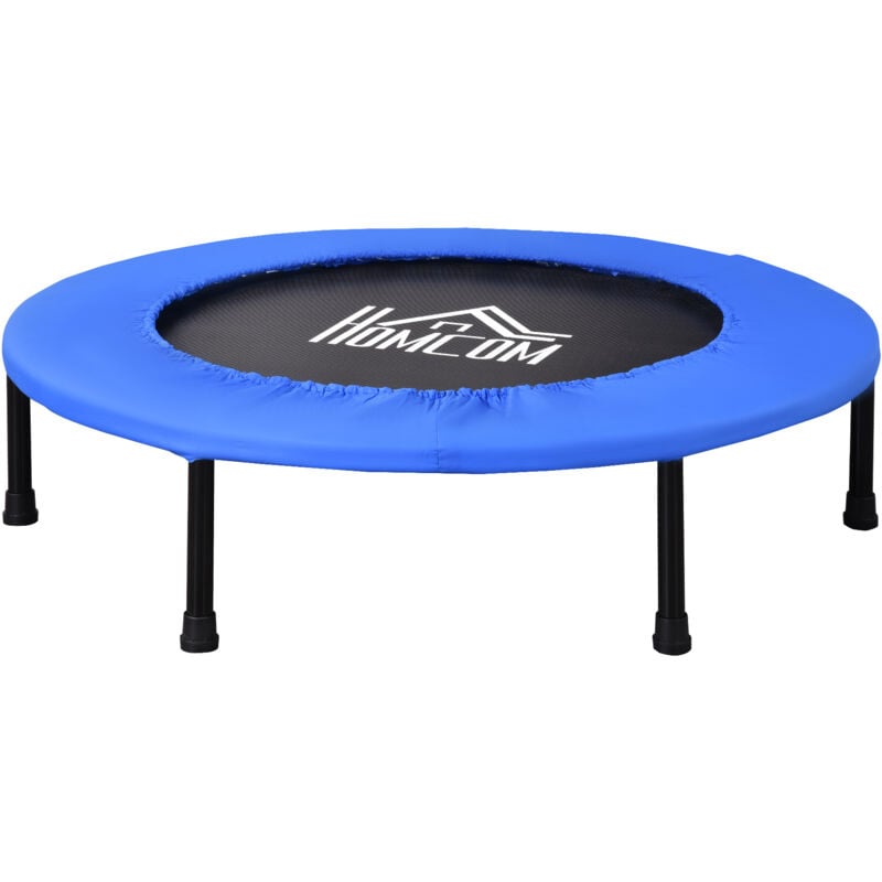 Homcom - Fitness Trampolin Ø91 cm Mini Trampoline mit rutschfesten Füßen Trampolin 100kg Belastbar für Erwachsene Trampoline für Indoor Outdoor