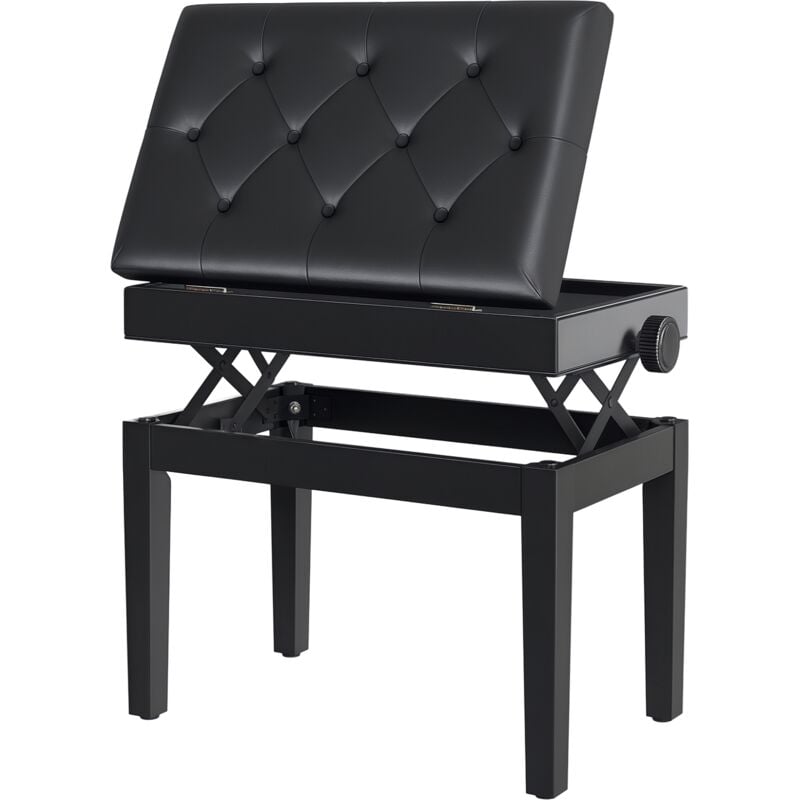 Klavierhocker Klavierbank Klavier Bank Schminkhocker Hocker mit Stauraum höhenverstellbar 54,5 x 33 x 48-58 cm - Homcom