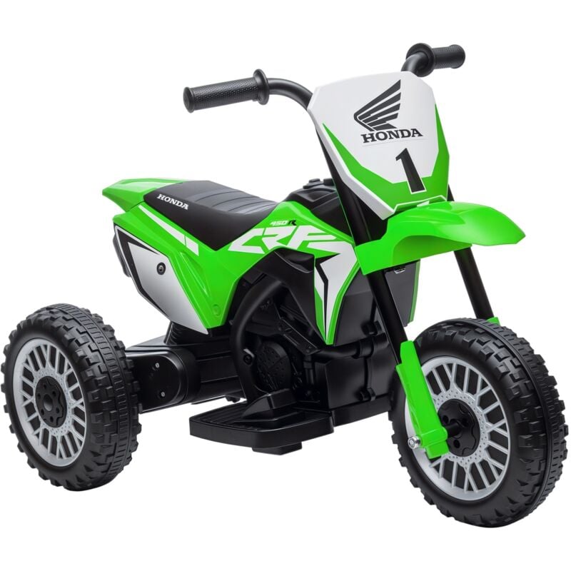 Homcom - Elektro Kindermotorrad Elektromotorrad mit Hupe, Startup-Musik, Kinder Elektro Motorrad für Kinder von 1,5-3 Jahren Grün