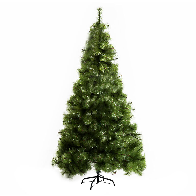 HOMCOM Künstlicher Weihnachtsbaum 210 cm künstlich Tannenbaum mit 505 Spitzen Christbaum Weihnachtsdeko inkl. Metallständer für drinnen