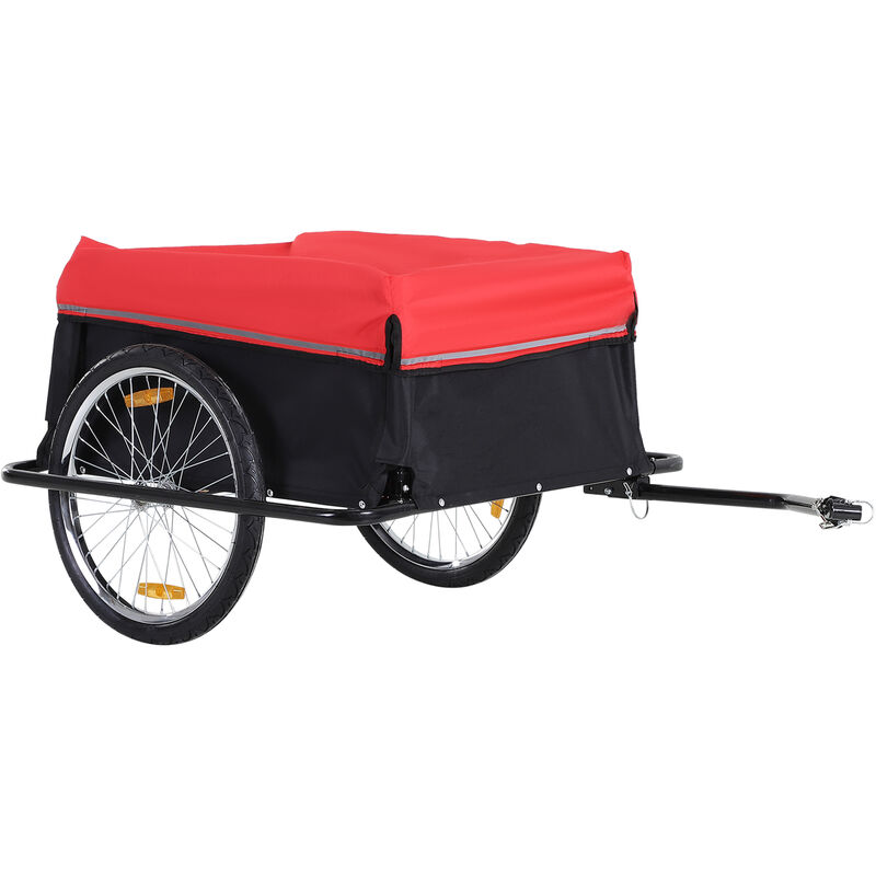 Fahrradanhänger Klappbar Lastenanhänger mit Kupplung,Transportwagen bis 40 kg belastbar, Transportanhänger Anhänger für Fahrrad Handwagen 140 x 88 x