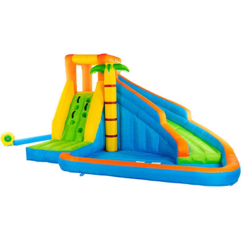 Home Deluxe - Aufblasbarer Wasserpark mit Rutsche vivi - 400 x 300 cm Hüpf Kinder Rutsche Wasser
